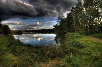 HDRI von einem kleinen See in Bayern