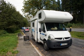 Rast in der Tschechei am Straßenrand