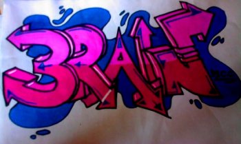 "Brain" Graffiti von Lisa